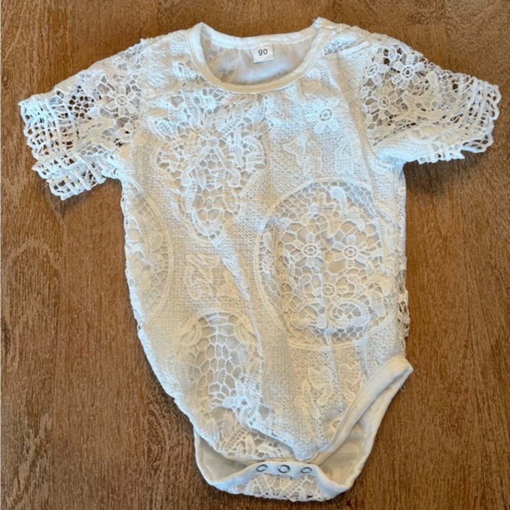 NWOT White Lace Onesie
